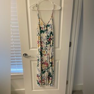 American Eagle Floral Button-Up Maxi Dress, size M